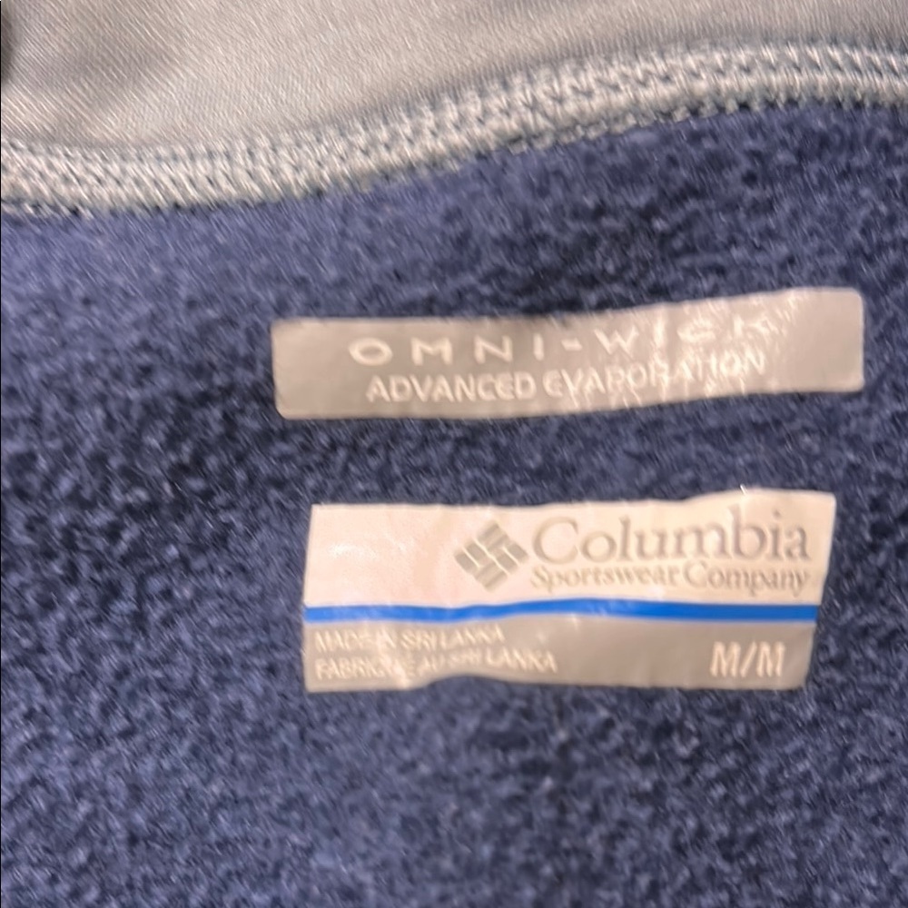 Columbia Blue and Gray Zip Up Sweater with Cozy Fleece - Picture 2 of 3